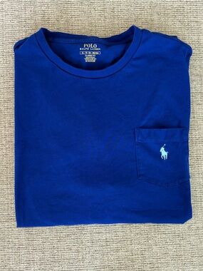 Polo by Ralph Lauren Bright Blue Crewneck Pocket Tee